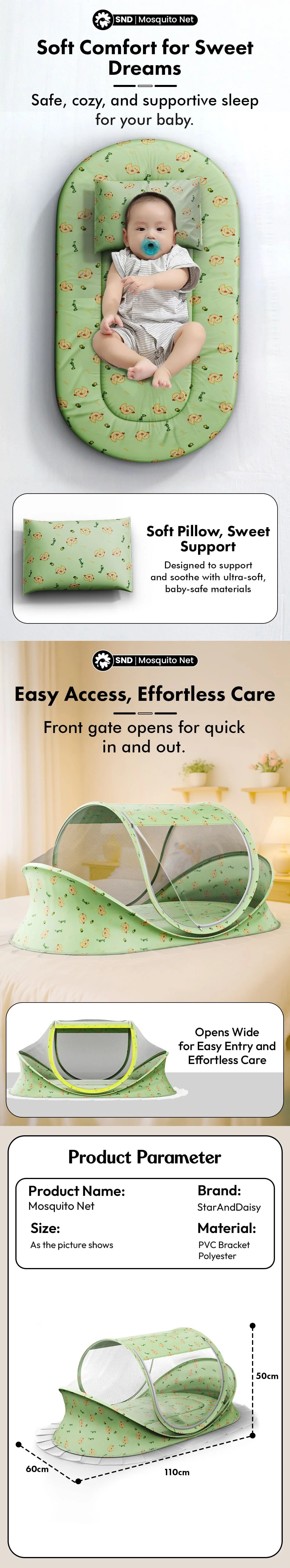 Skin-friendly baby bed set