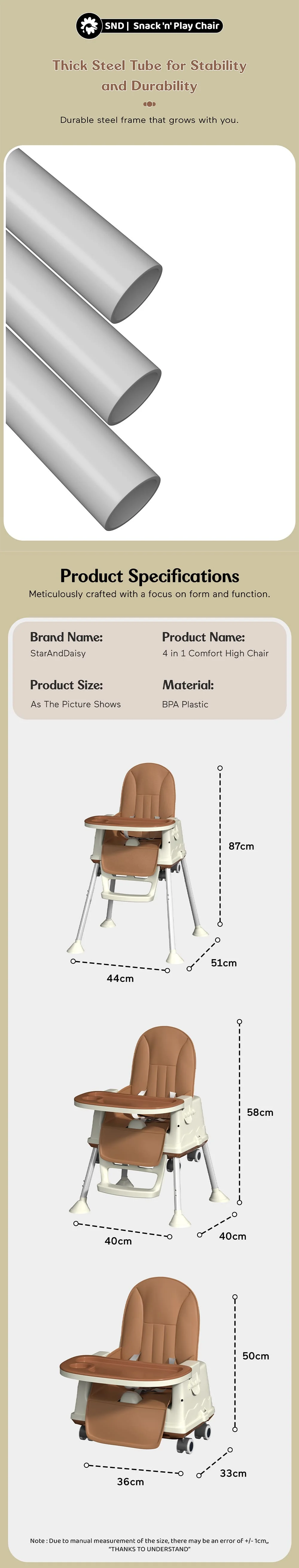 Portable Baby High Chair