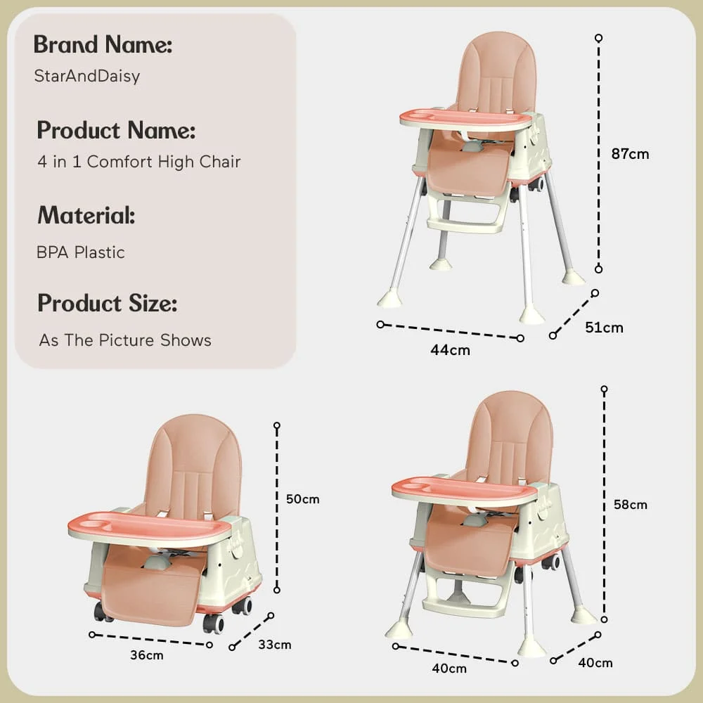 Foldable Baby High Chair