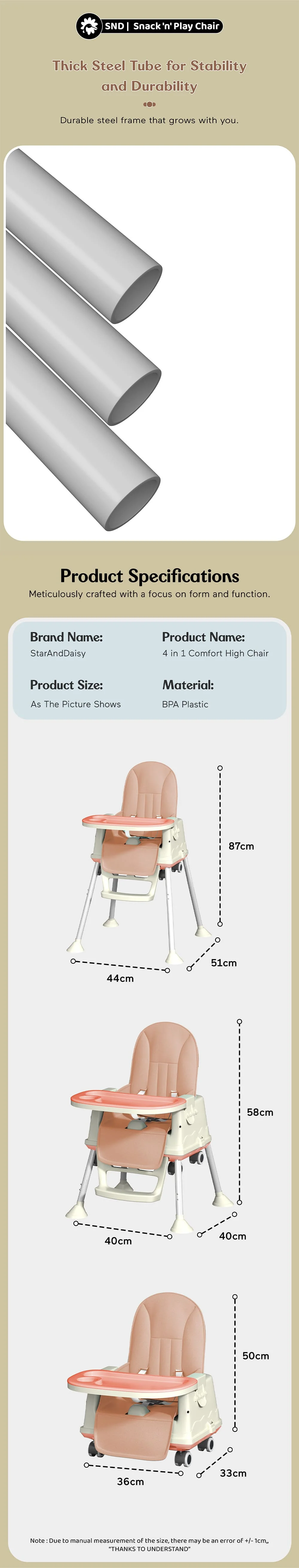 Portable Baby High Chair