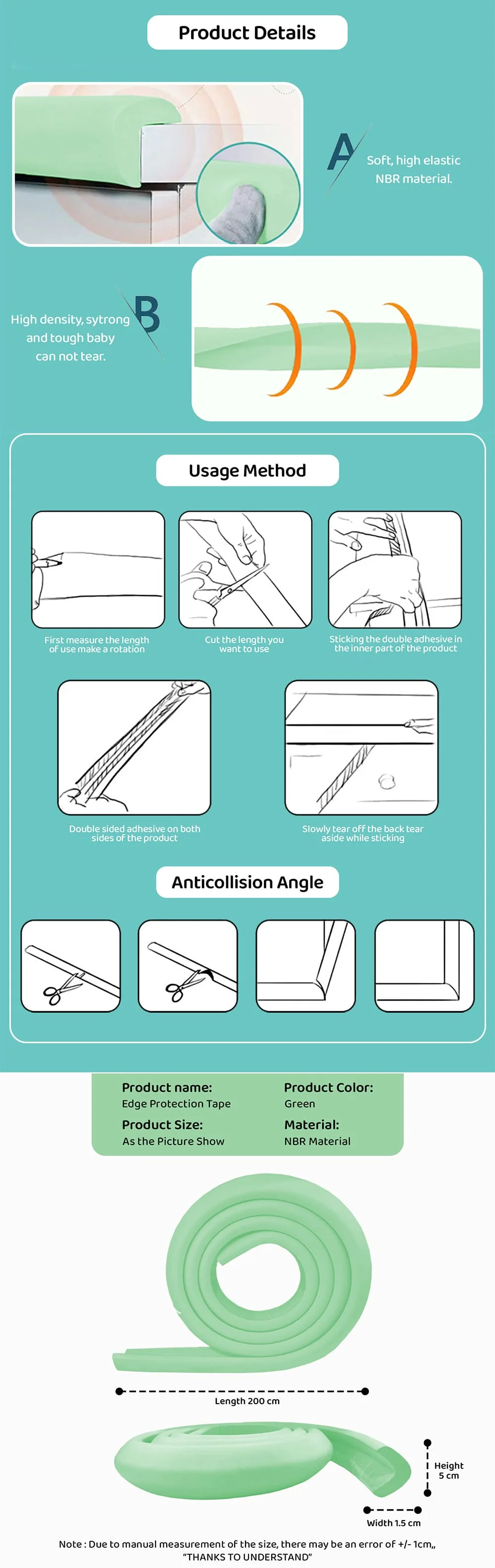  Product Specification for Baby Edge Guard