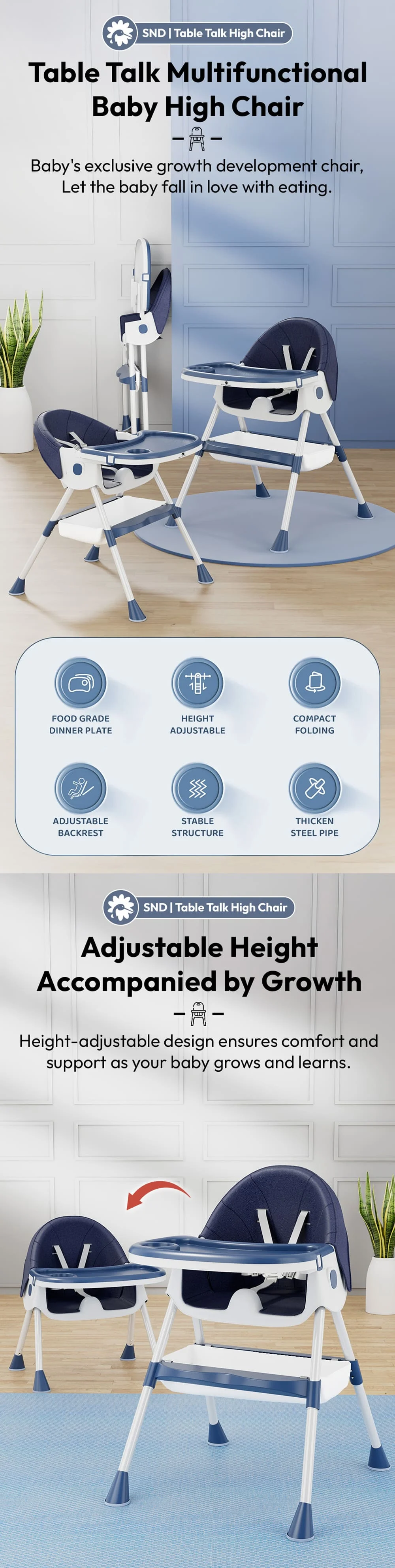 Multifunctional Baby High chair