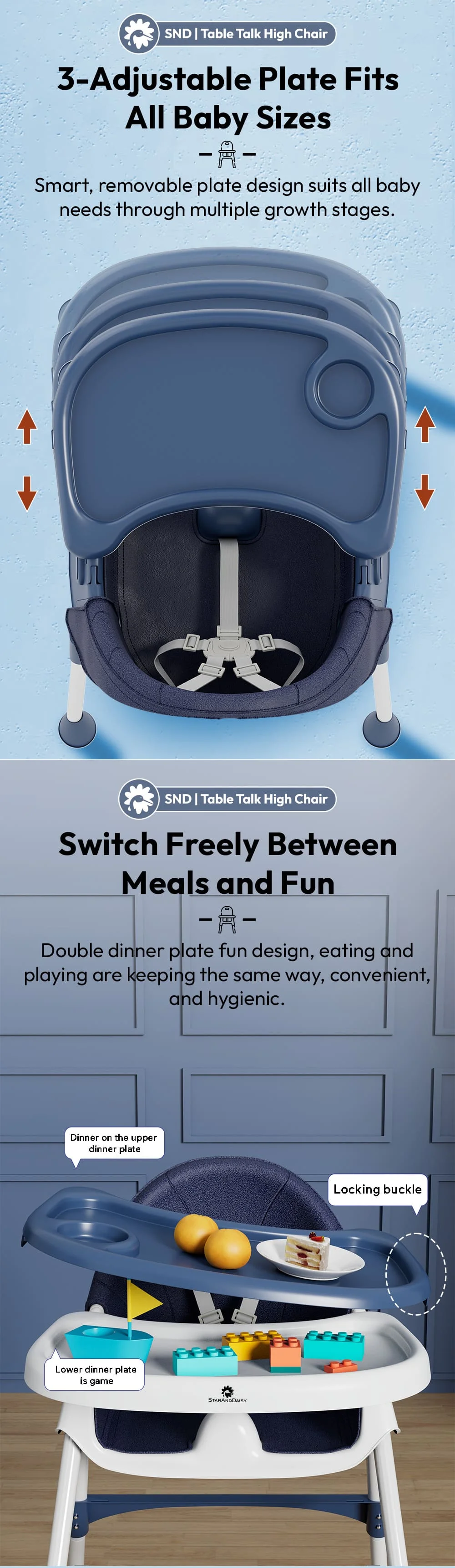 Adjustable Baby High Chair