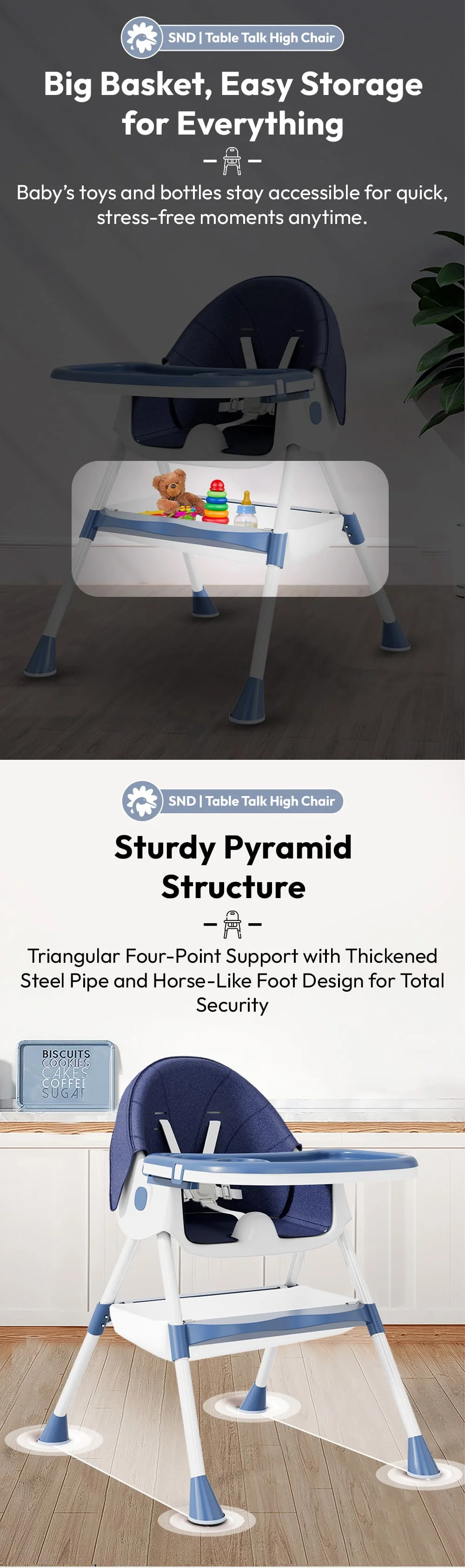 Foldable Baby High Chair