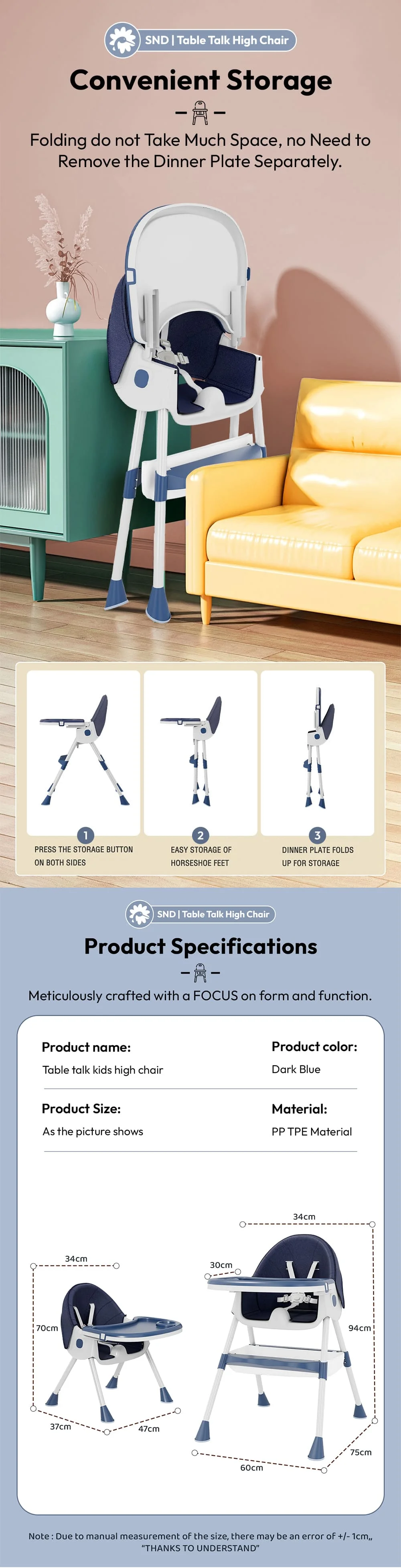 Baby High Chair for Multifunction