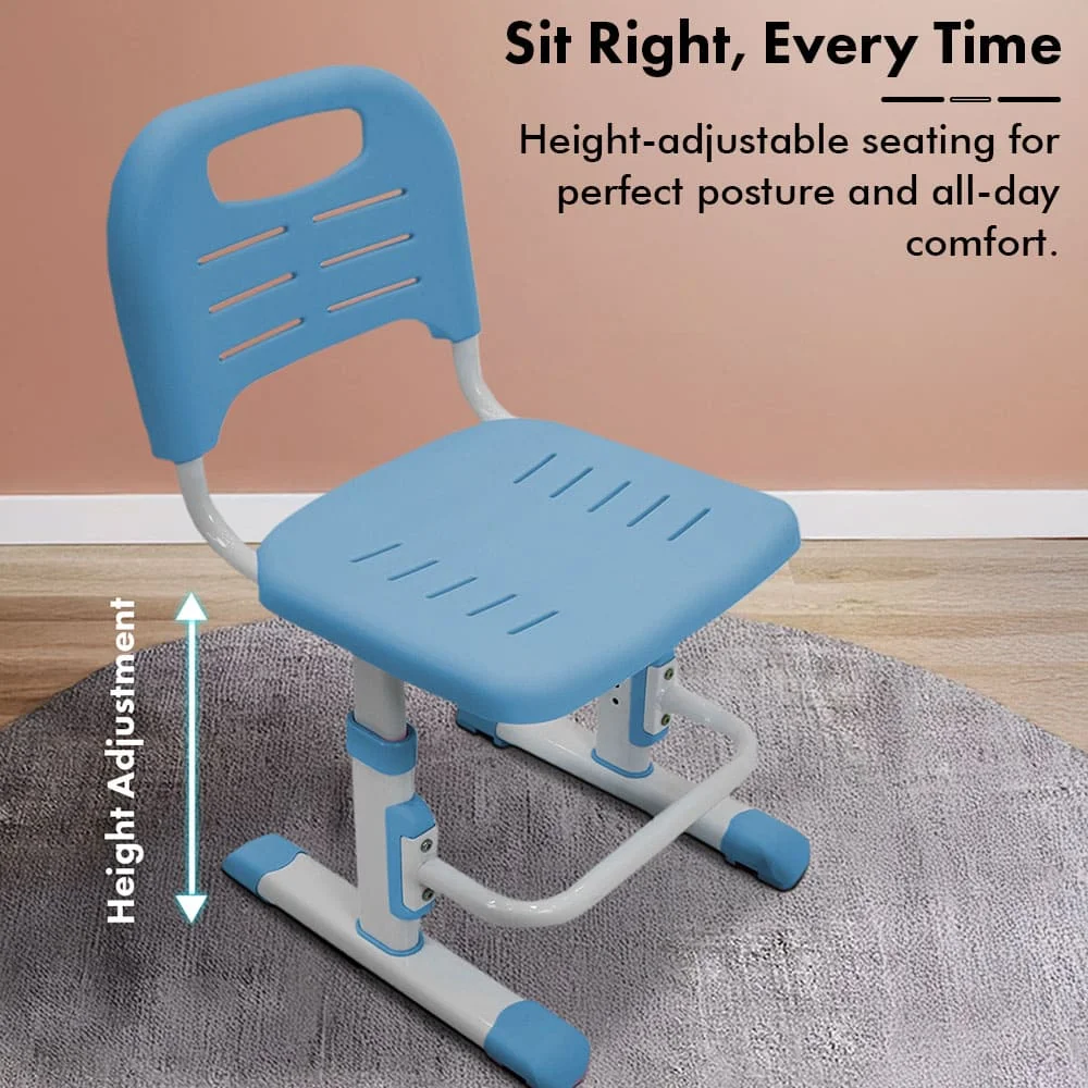 Height adjustable study table for children