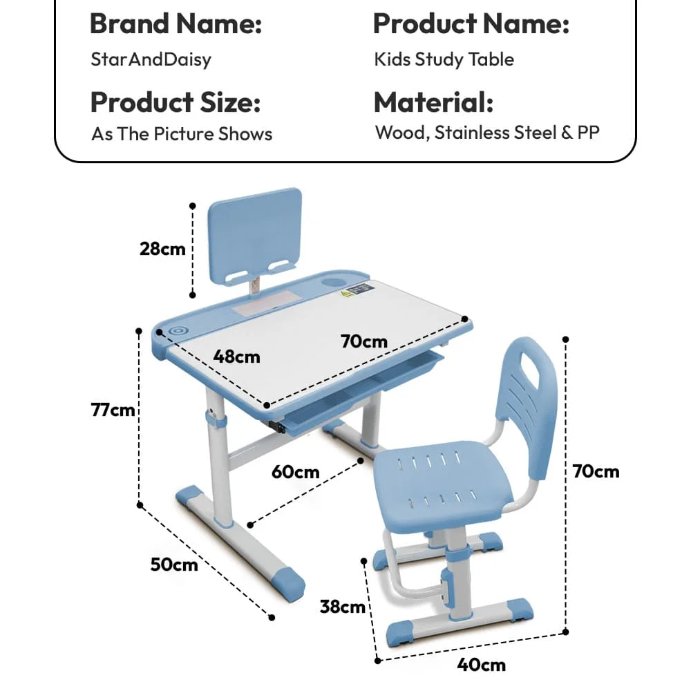 Specification of Kids study table for children