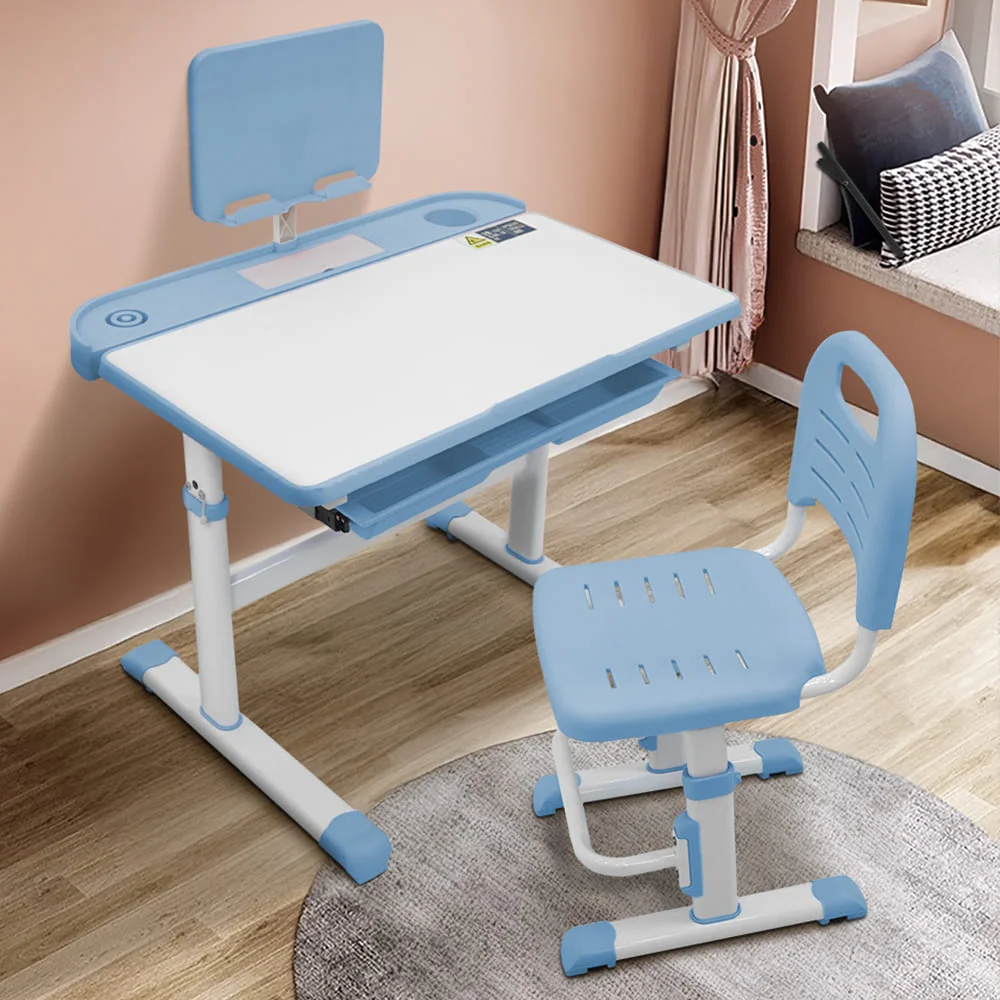 StarAndDaisy Study Table Chair Set for Kids with Adjustable Height, Smart Storage for Boys and Girls - 70A Blue