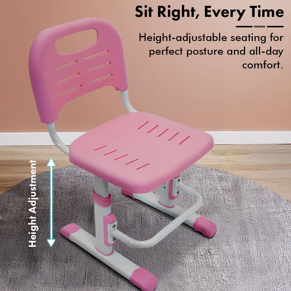 Height adjustable study table for children