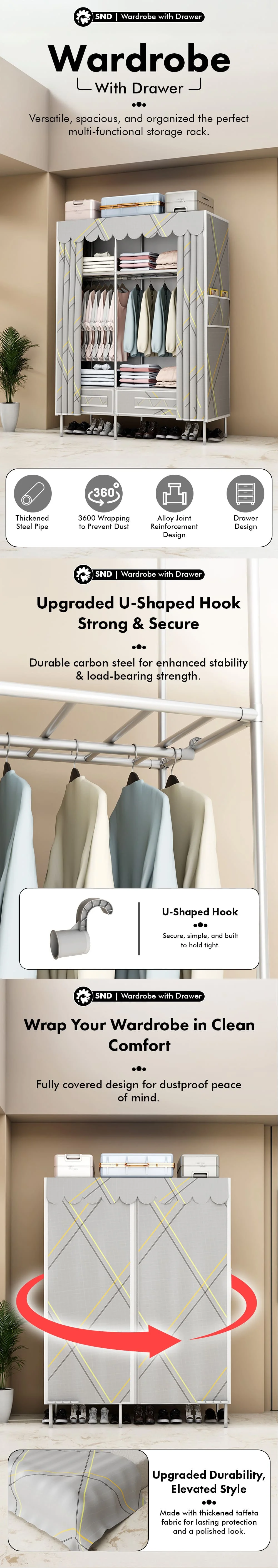 Wardrobe with Drawer