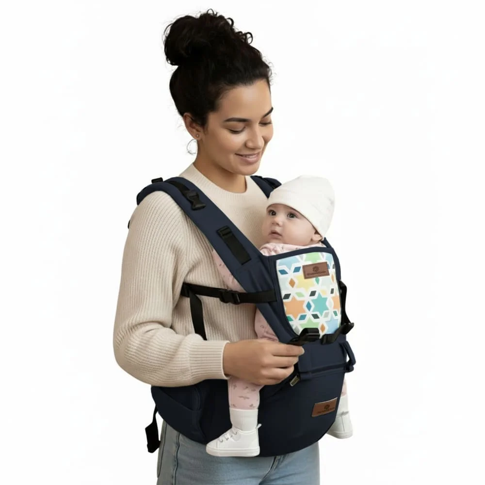 little hug baby carrier blue
