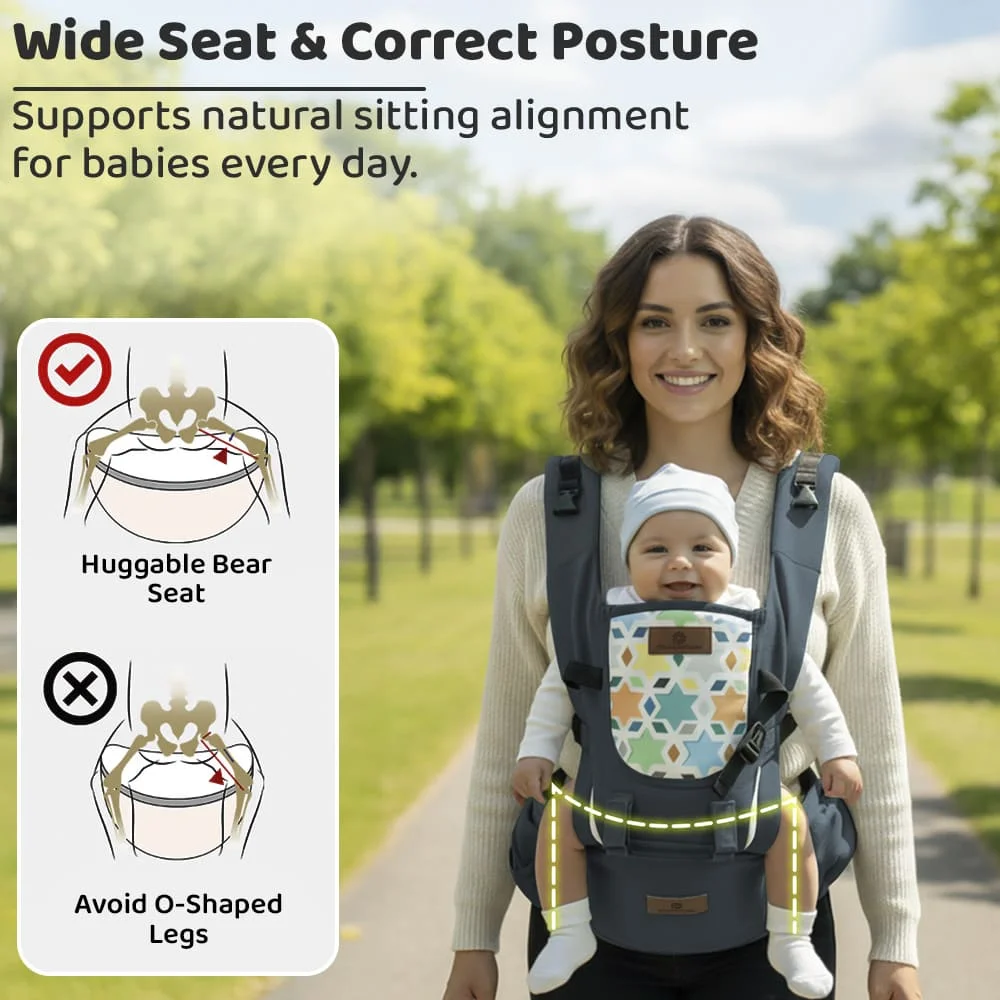 little hug baby carrier grey