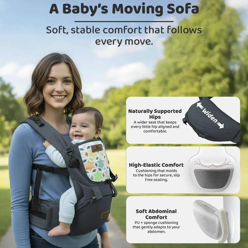 little hug baby carrier grey
