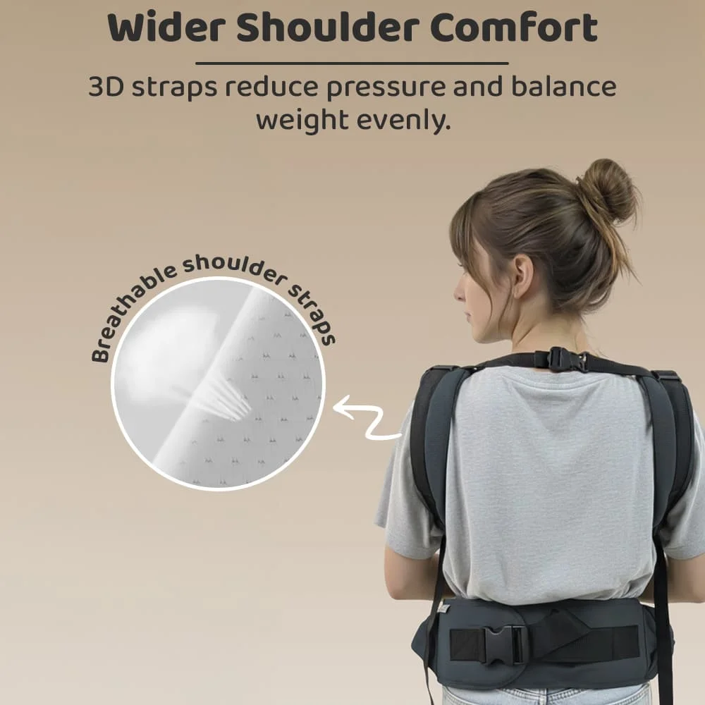 little hug baby carrier grey