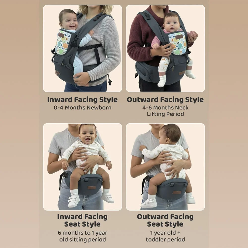 little hug baby carrier grey