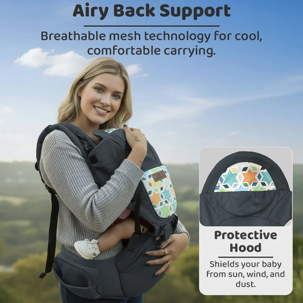 little hug baby carrier grey