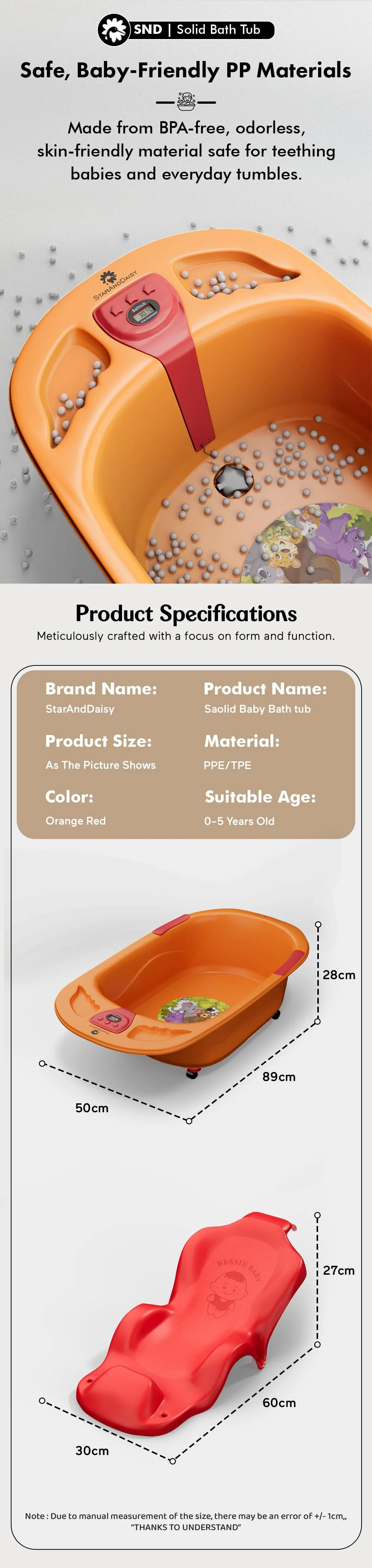 Baby Bath Tub with Bath Seat