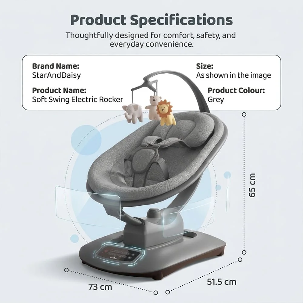 Soft Swing Electric Baby Swing Rocker copy11