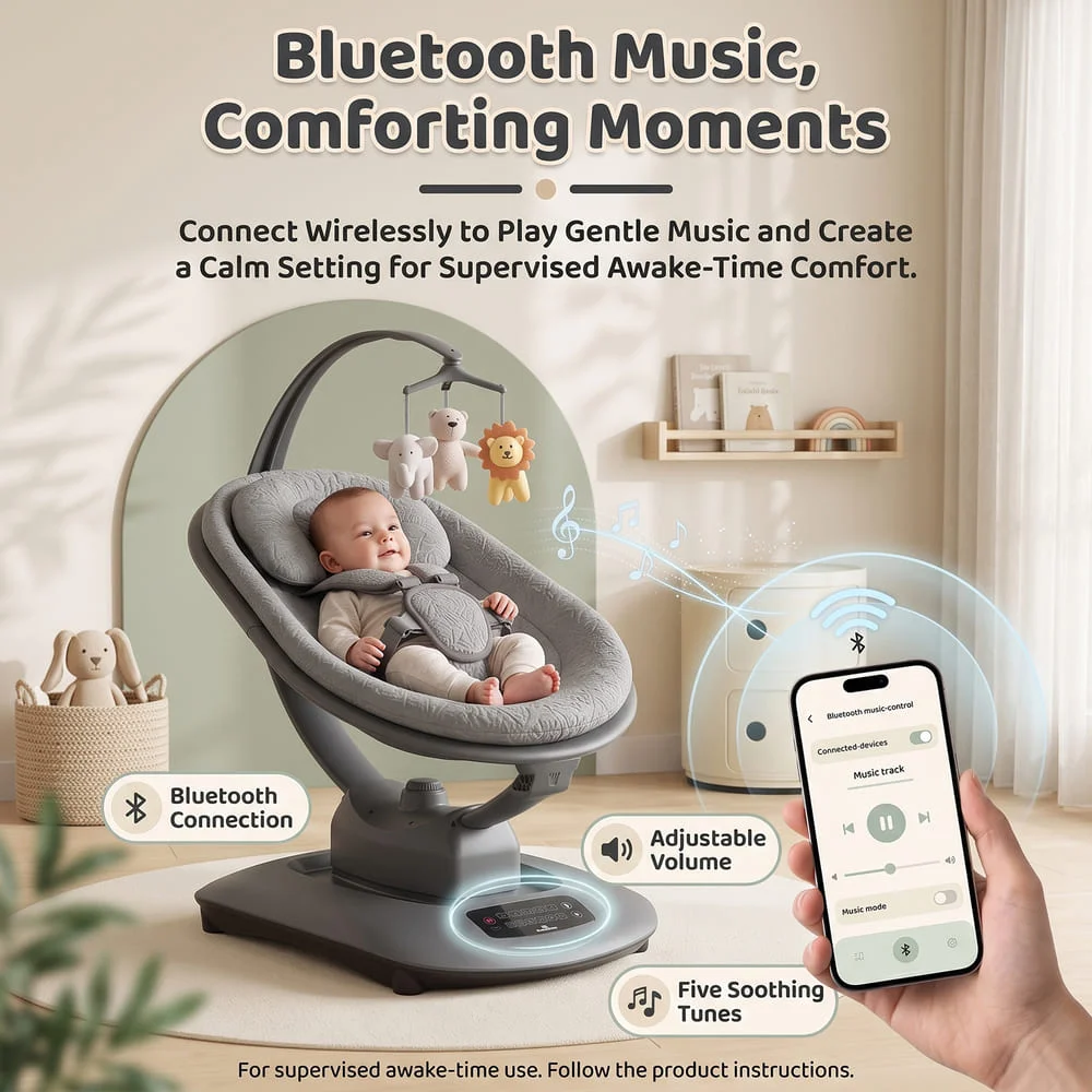 Soft Swing Electric Baby Swing Rocker copy6