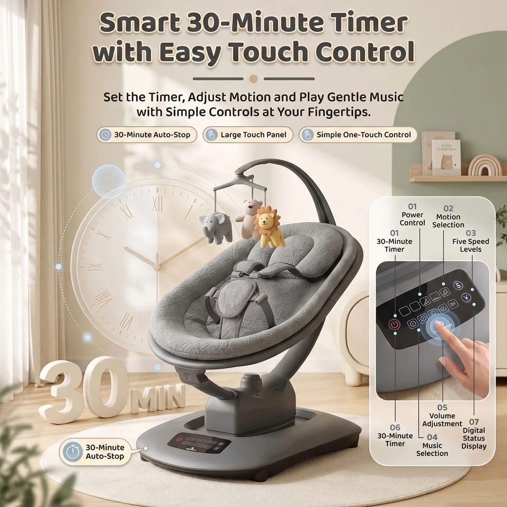 Soft Swing Electric Baby Swing Rocker copy7