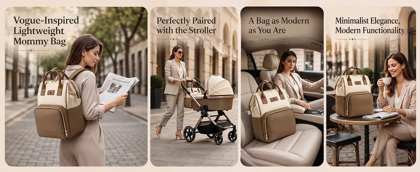 Premium Baby Diaper Bag with Multi-Compartments
