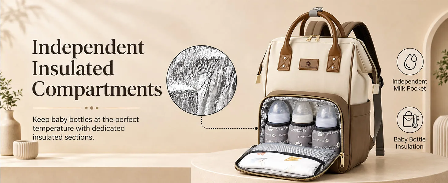 Premium Baby Diaper Bag with Multi-Compartments
