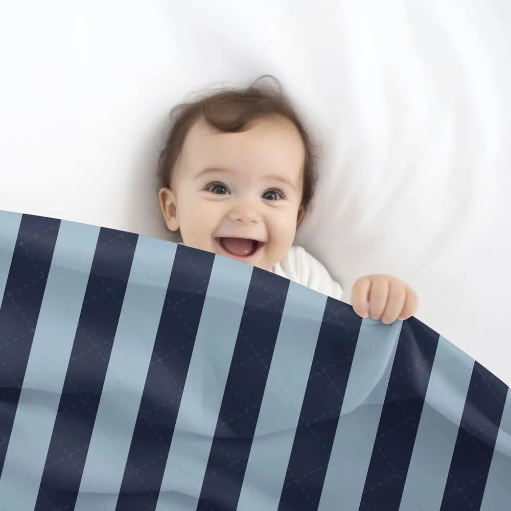 StarAndDaisy Cotton Blanket for Baby, Soft, Breathable & Gentle on Skin, Ideal for Newborns & Infants and Perfect for All Seasons - Blue