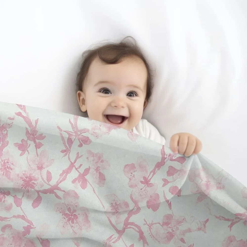 StarAndDaisy Soft Cotton Baby Blanket, Ultra-Gentle, Breathable & Lightweight Bedding for Newborns & Infants - Pink