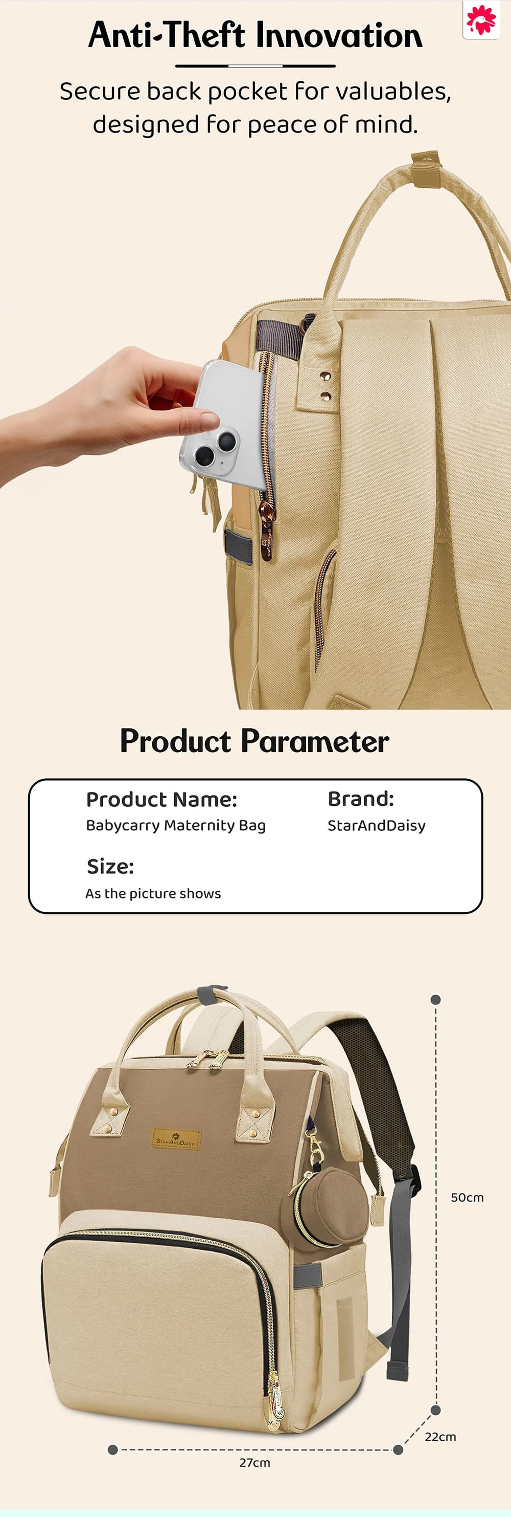 Trendy Maternity Bag for Fashionable Moms