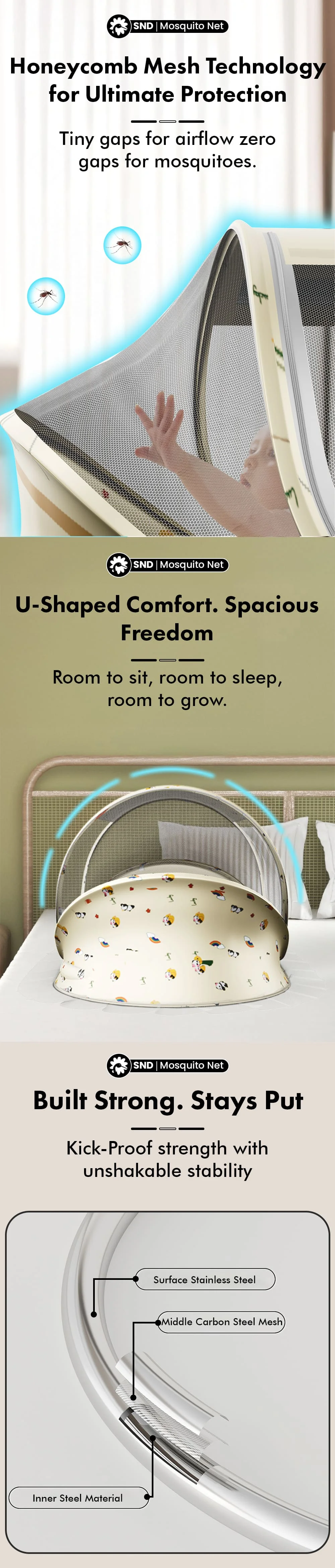 Baby Bedding with Mosquito Net
