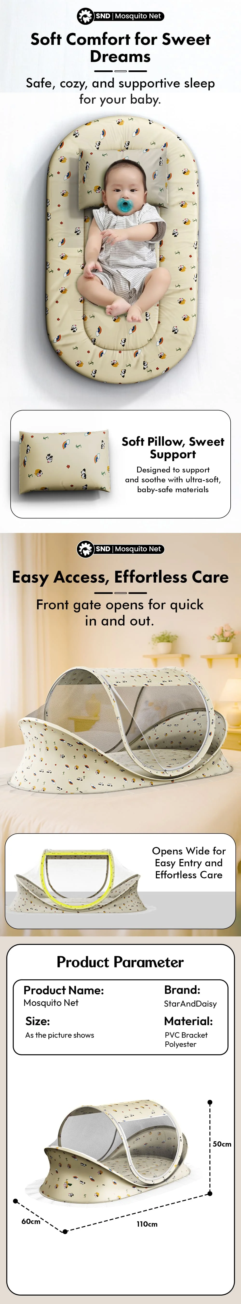 Skin-friendly baby bed set