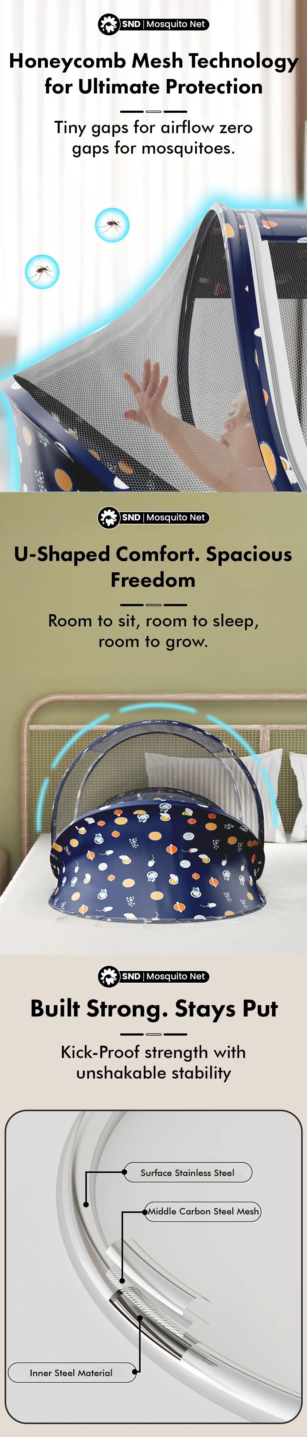 Baby Bedding with Mosquito Net