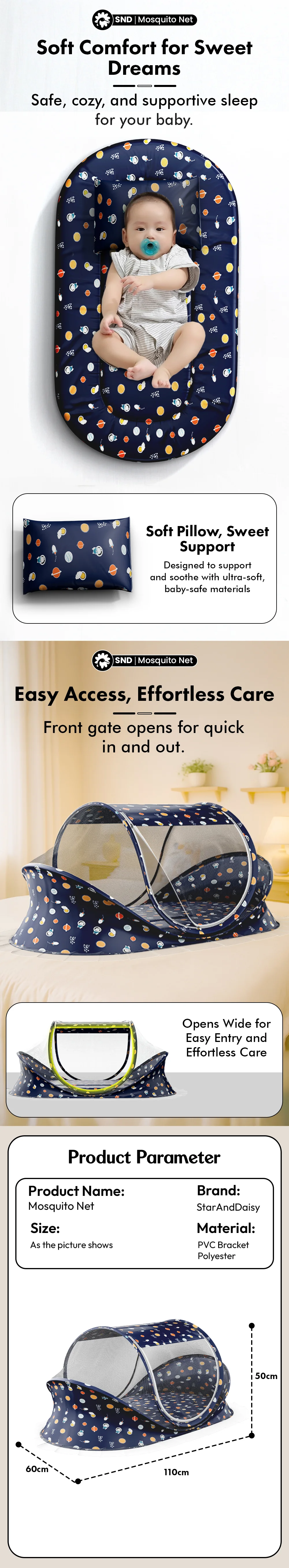 Skin-friendly baby bed set