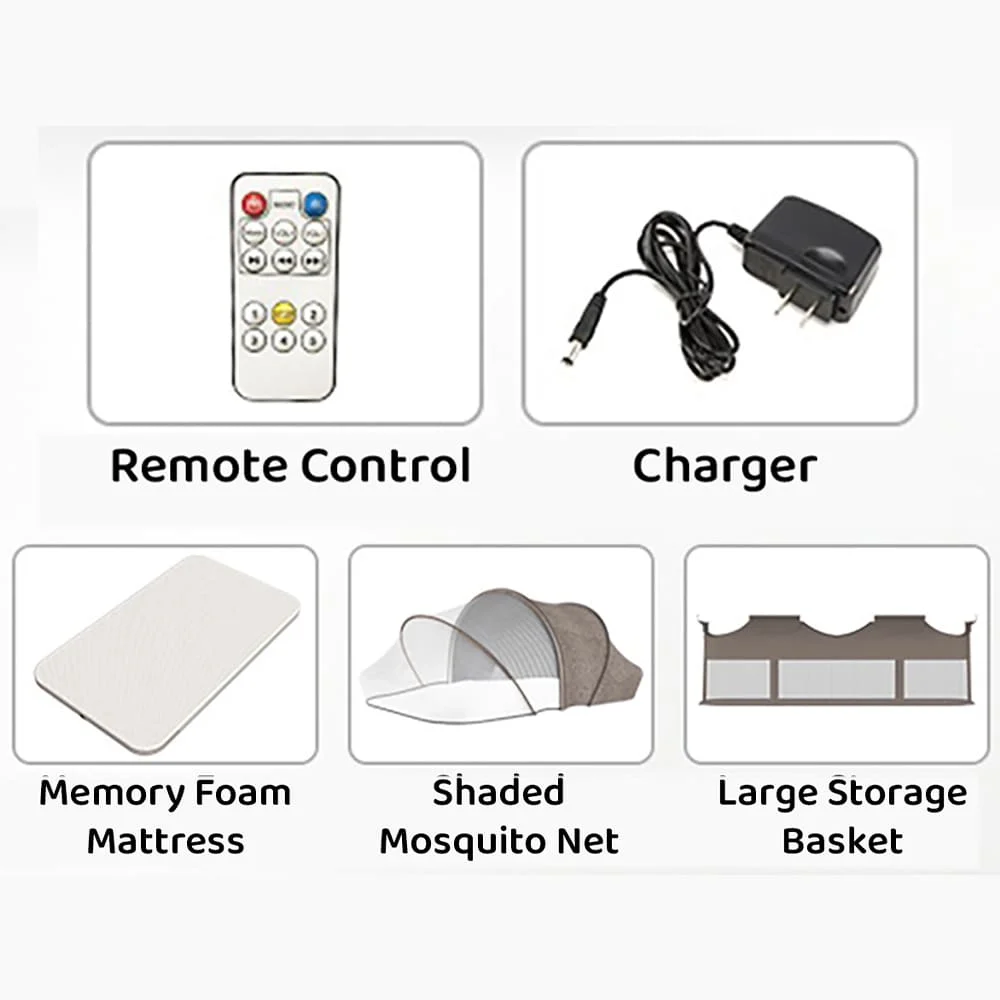 Electric Baby Cradle with Automatic Swing