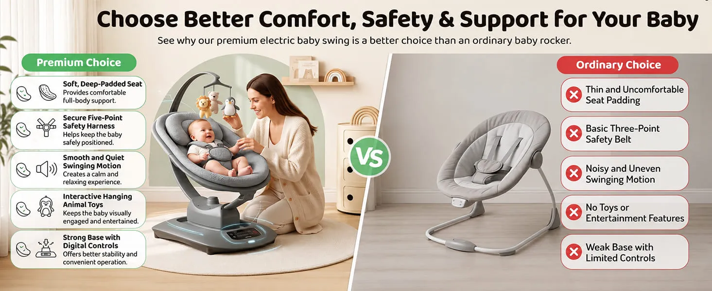 Soft Swing Electric Baby Swing Rocker