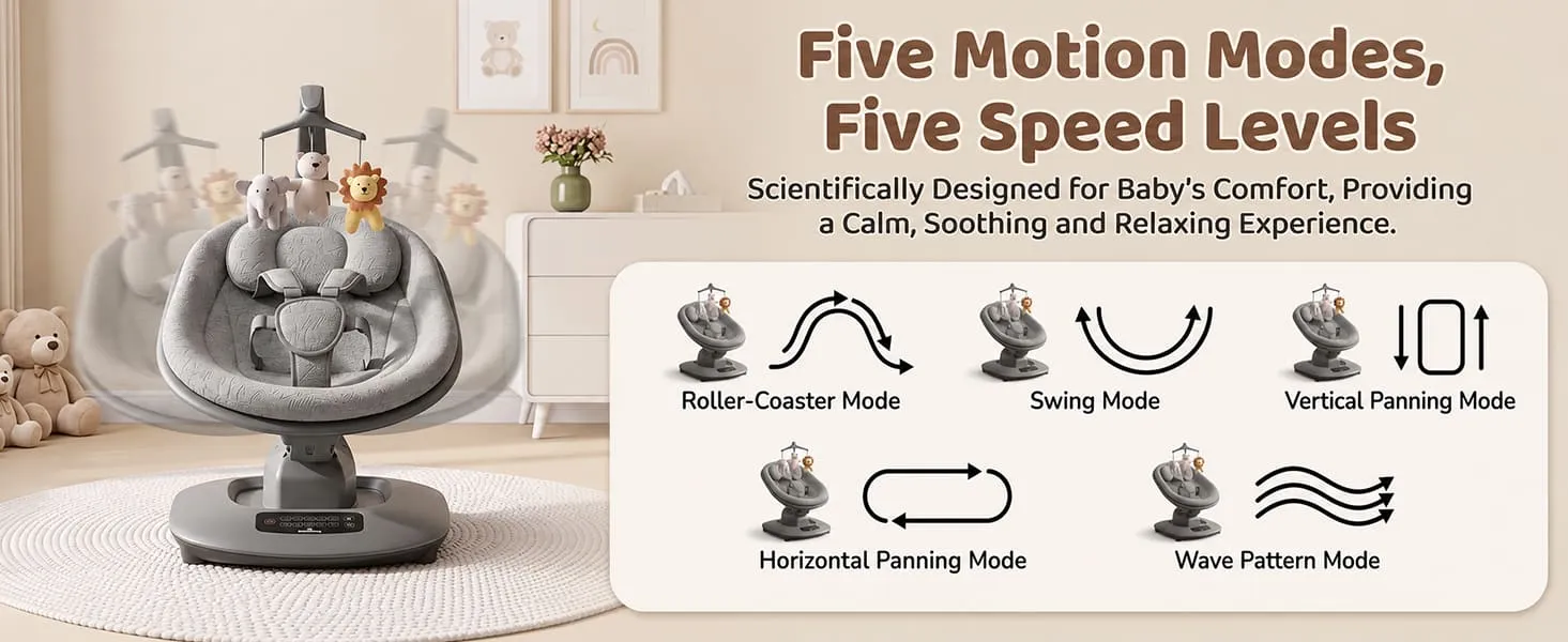 Soft Swing Electric Baby Swing Rocker