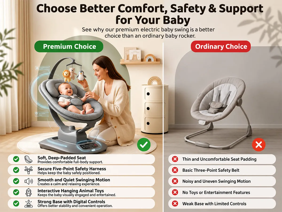 Soft Swing Electric Baby Swing Rocker