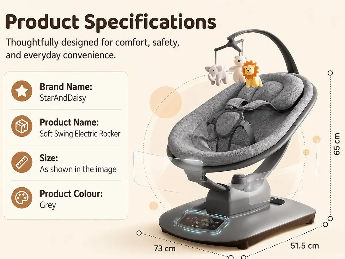 Soft Swing Electric Baby Swing Rocker