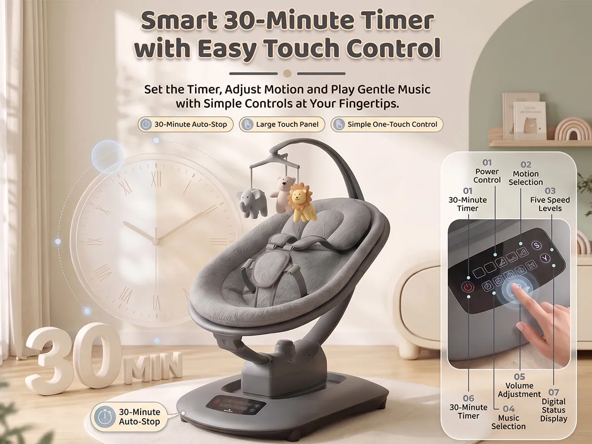 Soft Swing Electric Baby Swing Rocker