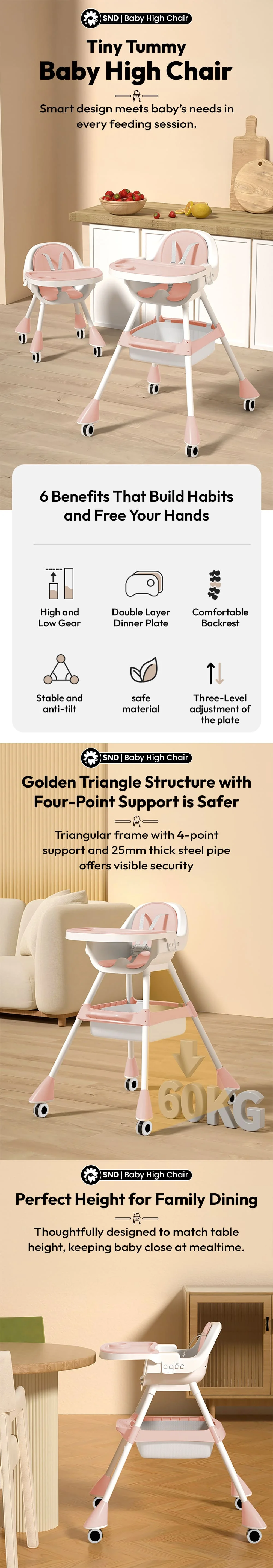 High chair for babies