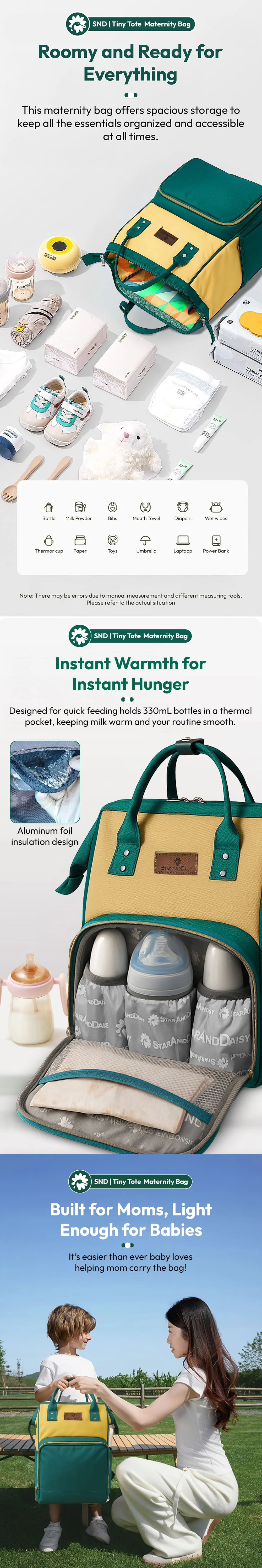 Baby diaper bag for travel