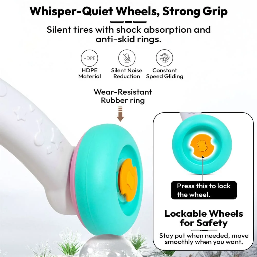 Smooth rolling wheels