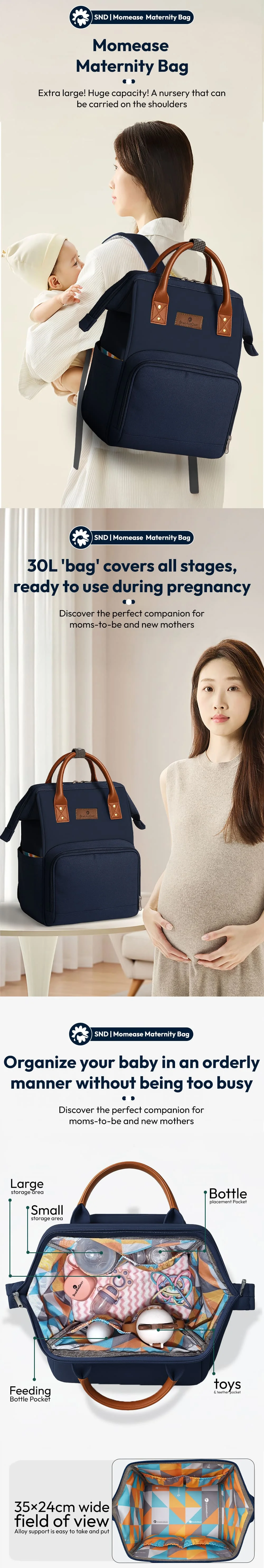 Baby diaper bag for travel