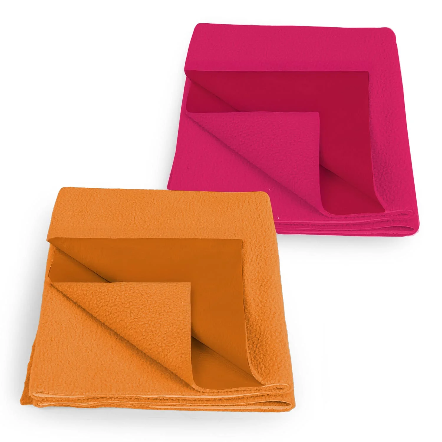 StarAndDaisy Baby Dry Sheet Waterproof & Breathable, Safe, Gentle Bed Protector for Newborns & Kids Pack of 2 (100x70cm) - Pink & Orange