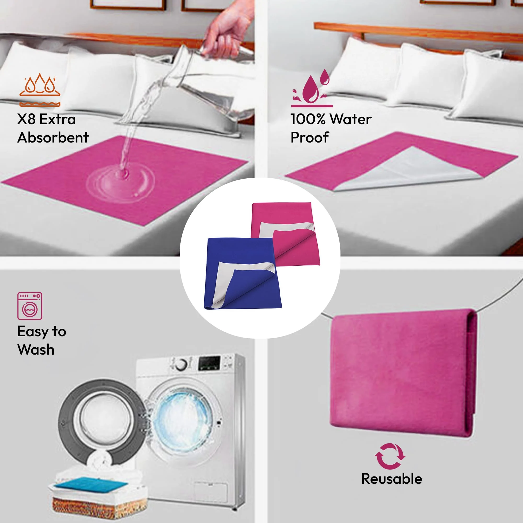 Reusable baby dry sheet