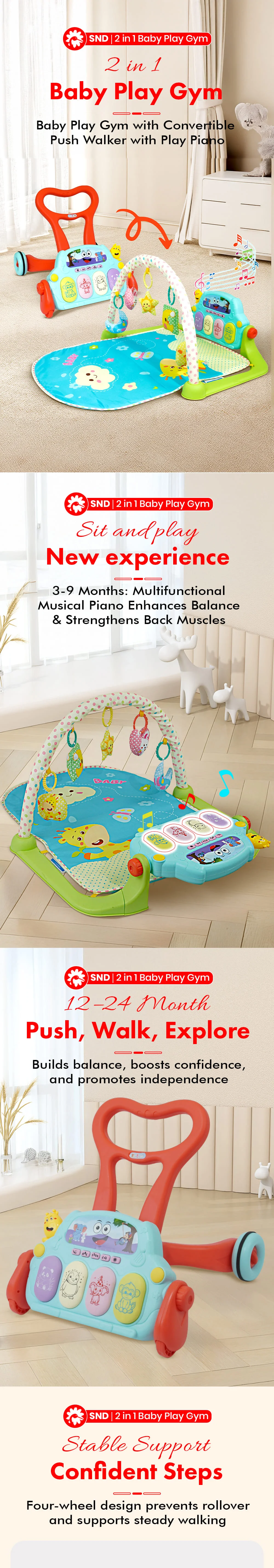 Baby Play Gym Cum Walker