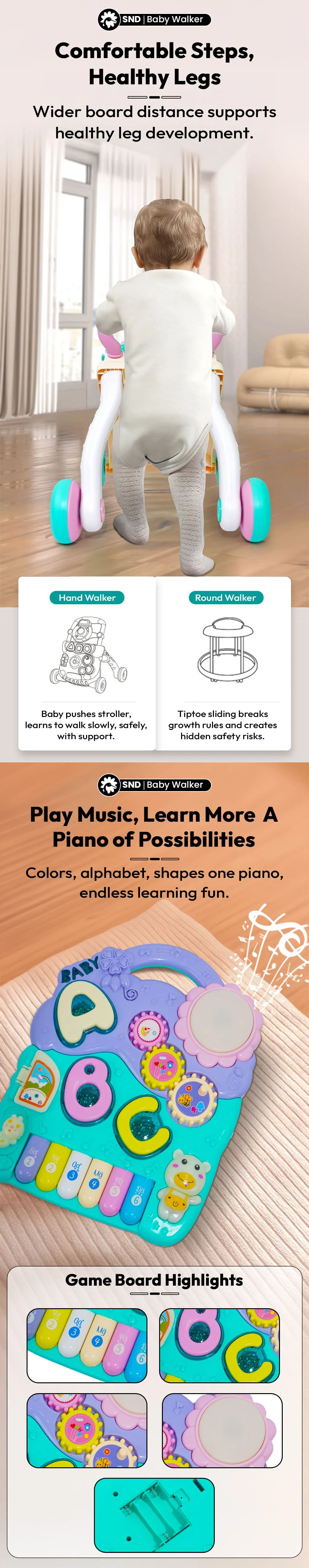 Adjustable Baby Play Gym Cum Walker