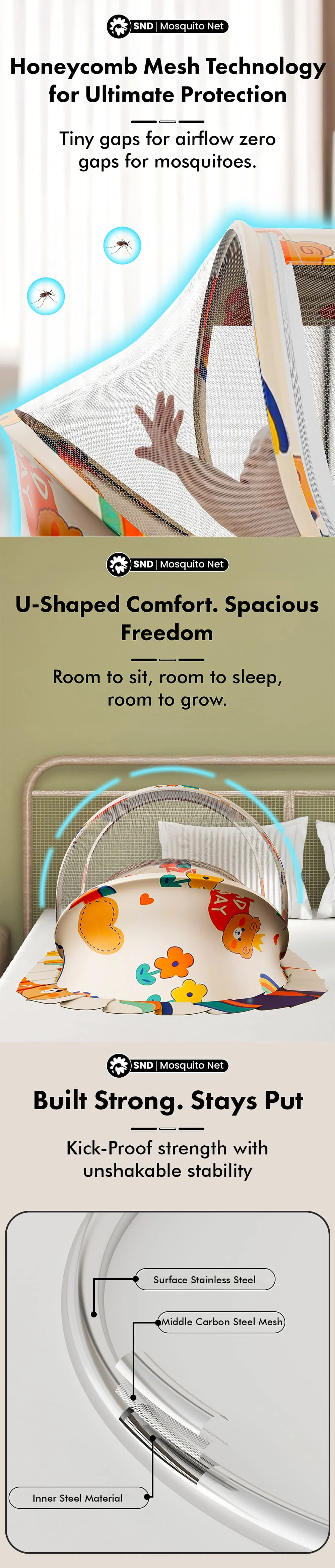 Baby Bedding with Mosquito Net