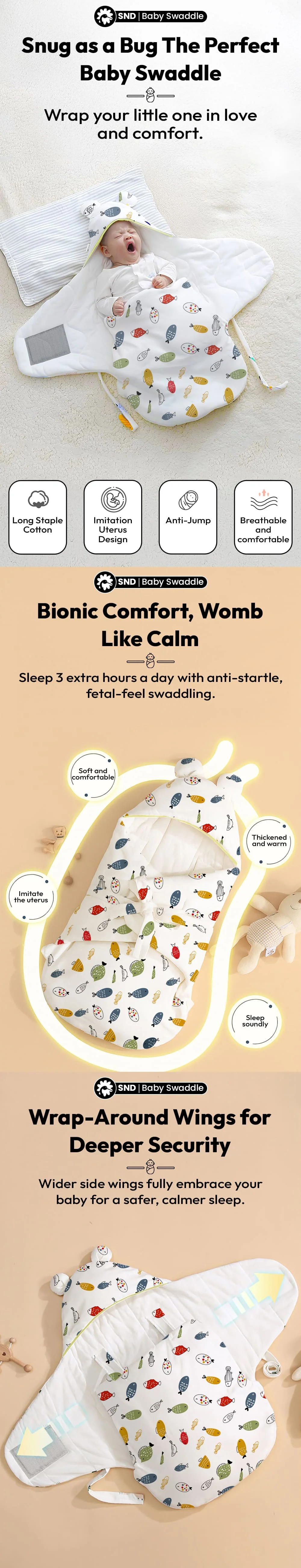 Butterfly Shaped Baby Swaddle