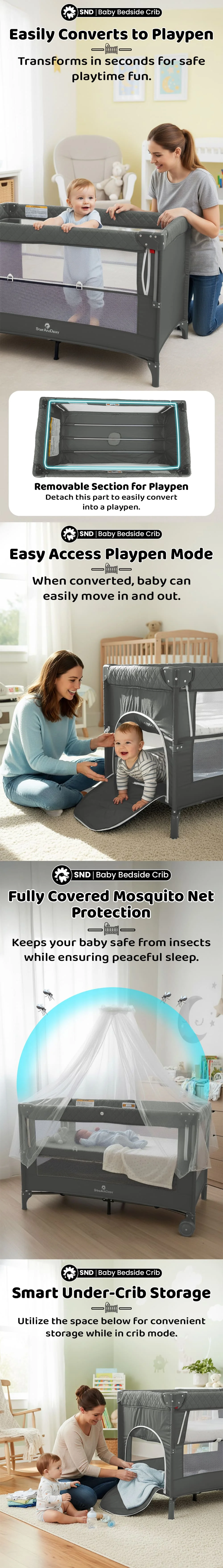 CozyCove Bedside Crib